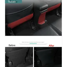 Tonlinker заднее сиденье анти-грязный коврик крышка наклейки для Mitsubishi Outlander 2013-17 автомобильный Стайлинг 3 шт. PU кожаный чехол наклейка