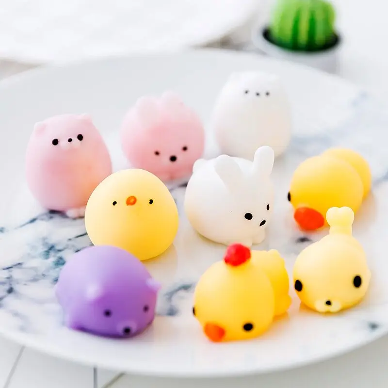 New 26 style Stress Squeeze toys Mochi Rising Cute slime cartoon animal Antistress Ball Abreact Soft Sticky Relief Funny Gift