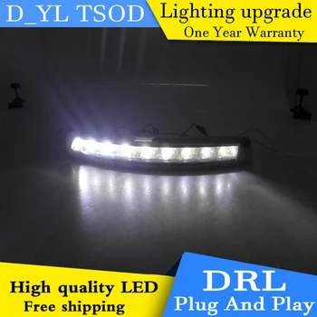 

Car styling For Volvo XC90 LED DRL XC90 2007-2013 High brightness guide LED DRL led fog lamps daytime running lights B style