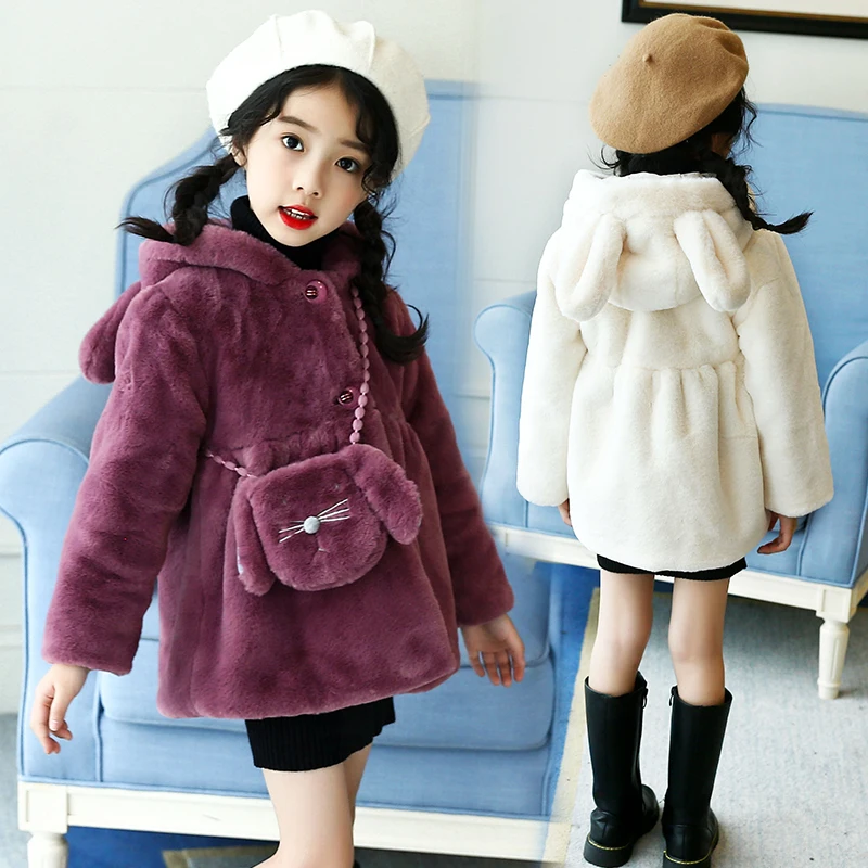 Одежда для маленьких девочек коллекция года, зимнее пальто с искусственным мехом для девочек детская одежда теплое пуховое пальто детское плотное хлопковое Стеганое пальто 3 цвета