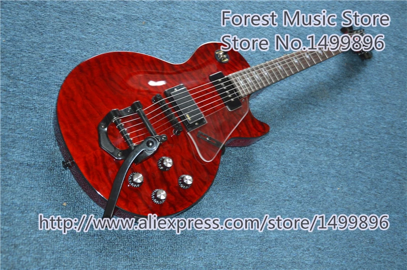 

Custom Shop Quilted Finish LP Electric Guitar Black Hardware As Picture For Sale