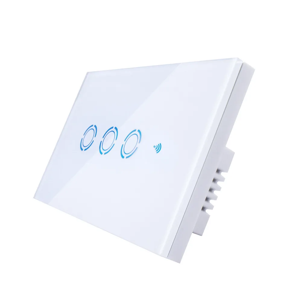 New Ewelink US Type 1 2 3 gang wall light app switch,touch control panel,wifi remote control via smart phone,work with Alexa Google Home and Ewelink app-3