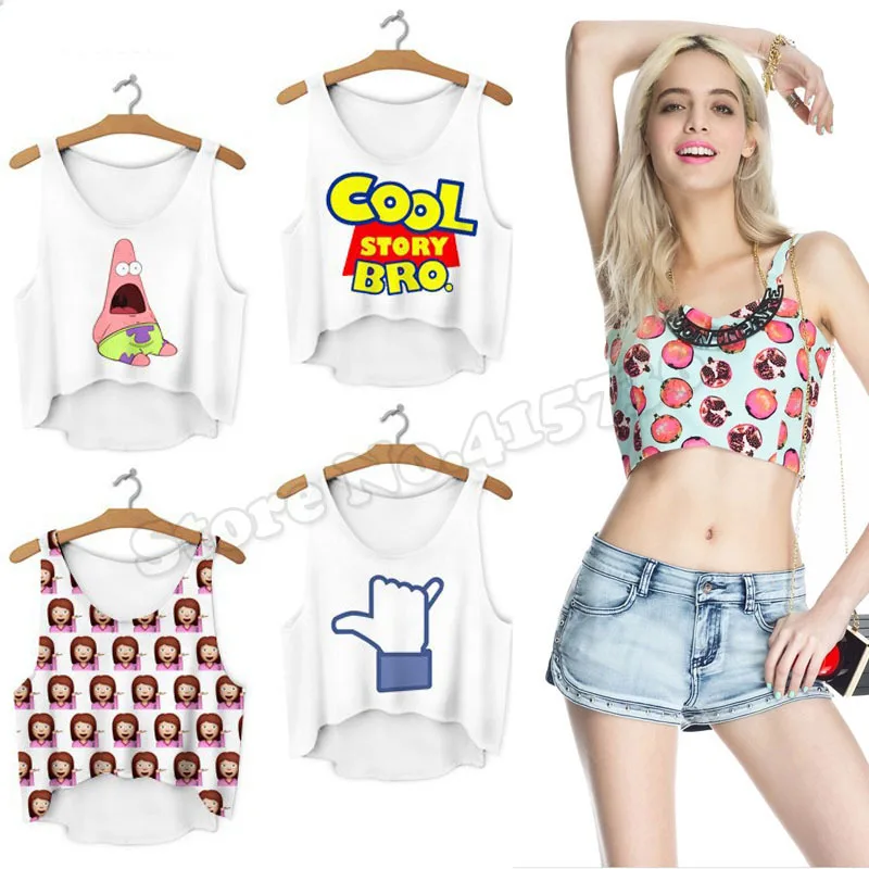 Fashion Sexy Child Student Crop Top T-shirt Women ...