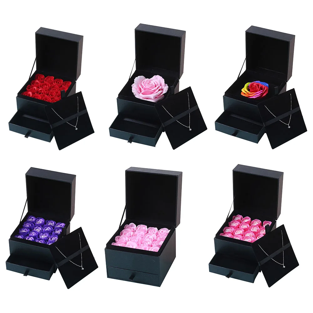 

16pcs Romantic Artificial Rose Soap Flowers Set Gift Box for Wedding Party Favor Creative Valentine's Day Gift