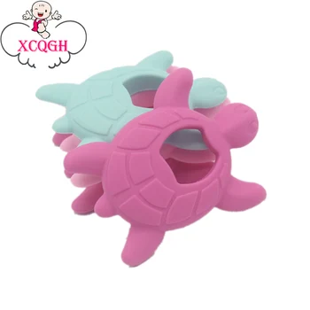 

XCQGH BPA Free Cute Turtle Silicone Teether Pendant Nursing DIY Baby Teething Shower Pacifier Toy