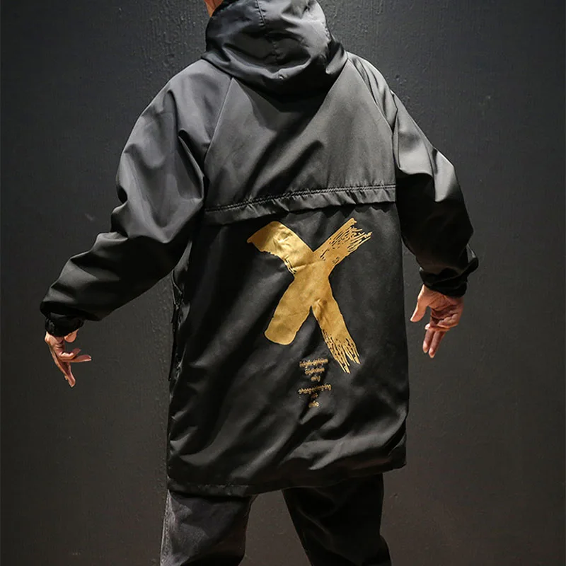 

Hooded Jacket Autumn Men Long Jacket Coat Casual Fashion Coat US Size