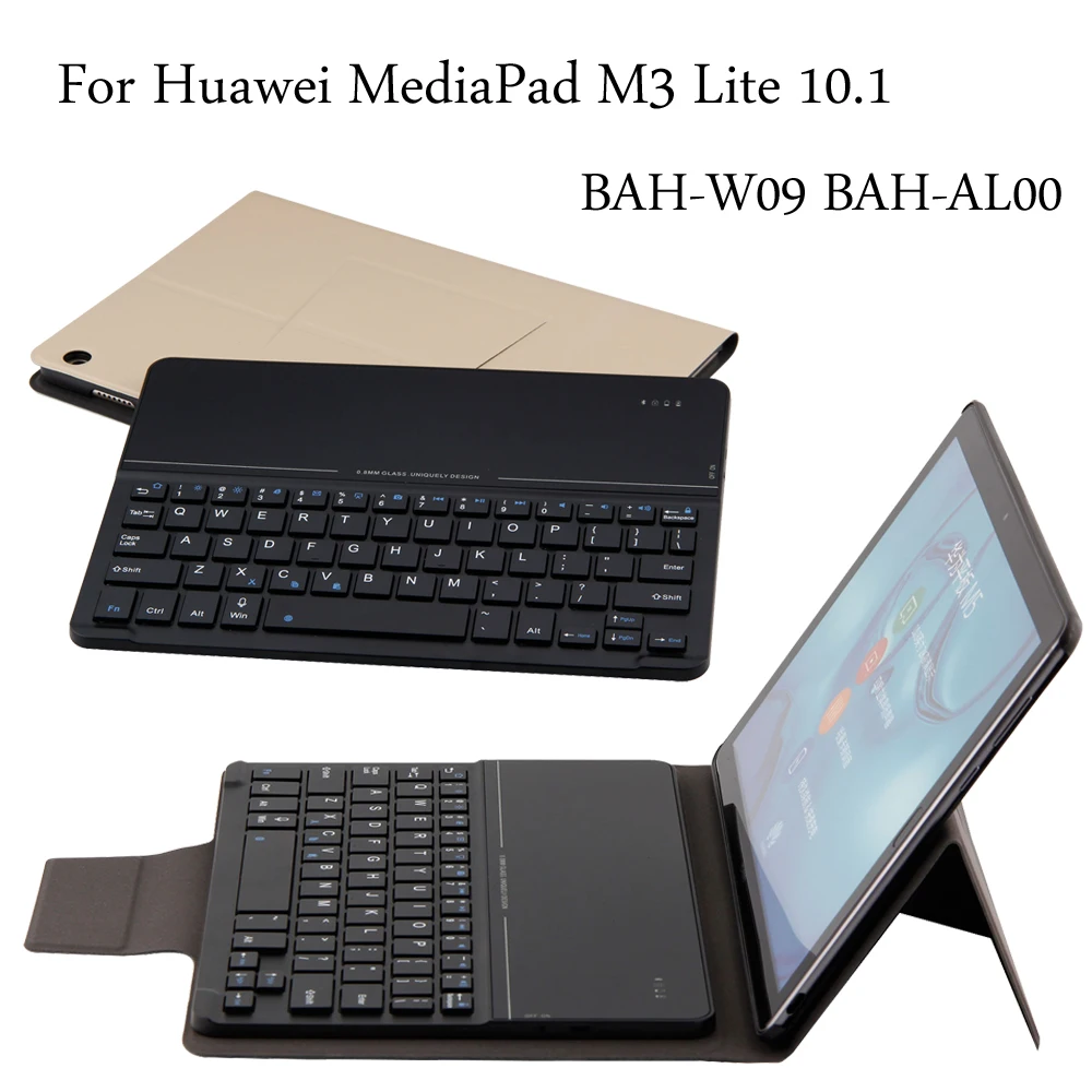 Новый ультра тонкий Беспроводной Bluetooth клавиатура чехол для huawei MediaPad M3 Lite 10 BAH-W09 BAH-AL00 10,1 дюймов Tablet + подарок