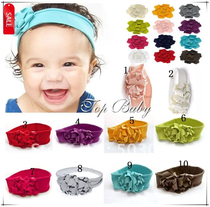 50 pcs,10 colors wholesale,Baby Headband Toddler Handmade Headband