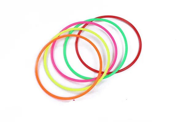 

8cm 20pcs Outdoor Colorful Plastic Hoopla Rings Throwing Circles for Children Kid Fun Sport Toy