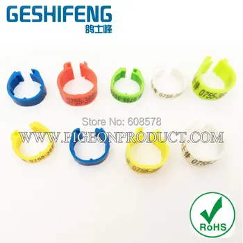 

free shipping 2017 colorful Plastic Clip Ring for pigeon&bird ,open bird rings