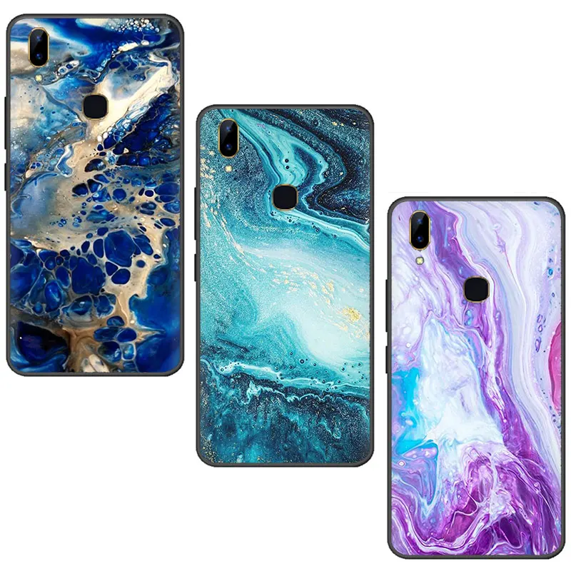 Художественный мраморный силиконовый чехол для телефона VIVO V15 V11 Pro V9 V7 V5 Y17 Y55s Y69 Y71