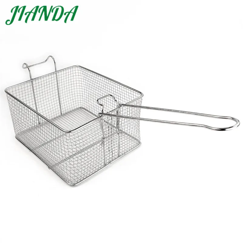 

JIANDA Stainless Steel Fry French Fries Chef Basket Kitchen Colander Mesh Strainer Magic Frying Basket Kitchen Cooking Tools