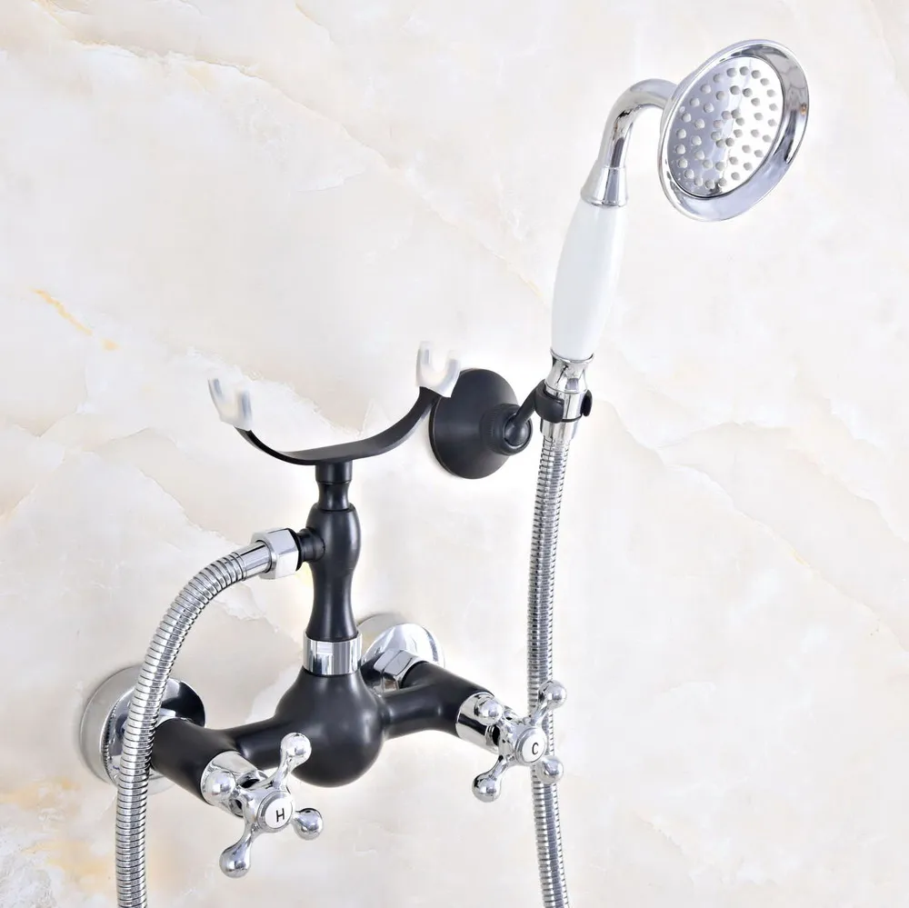 Bathroom Shower Faucet Set Chrome Bathtub Faucet Mixer Tap Wall