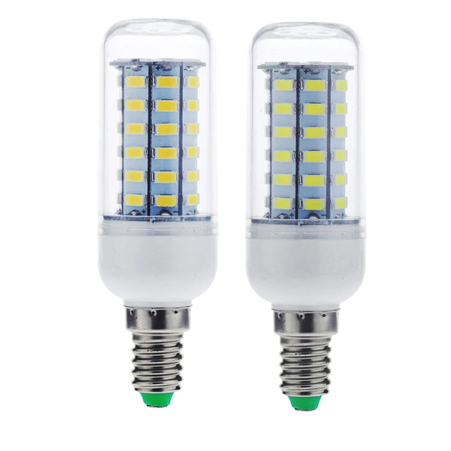 E14 12 Вт 56 светодиоды 5730 чип SMD кукурузная лампочка лампа 220 240 V с крышкой медленного