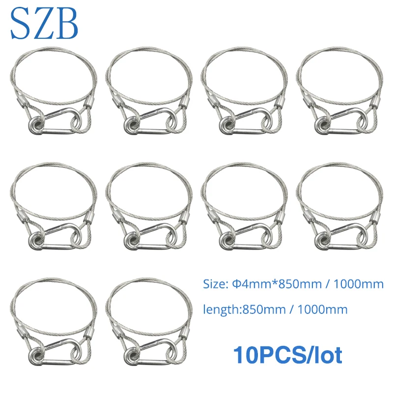 

Safety Rope Cable Steel Wire Stage Light Safety Wire DMX Cables Equipment for Moving Head Light Par Light 10pcs/lot SZB-SR85CM