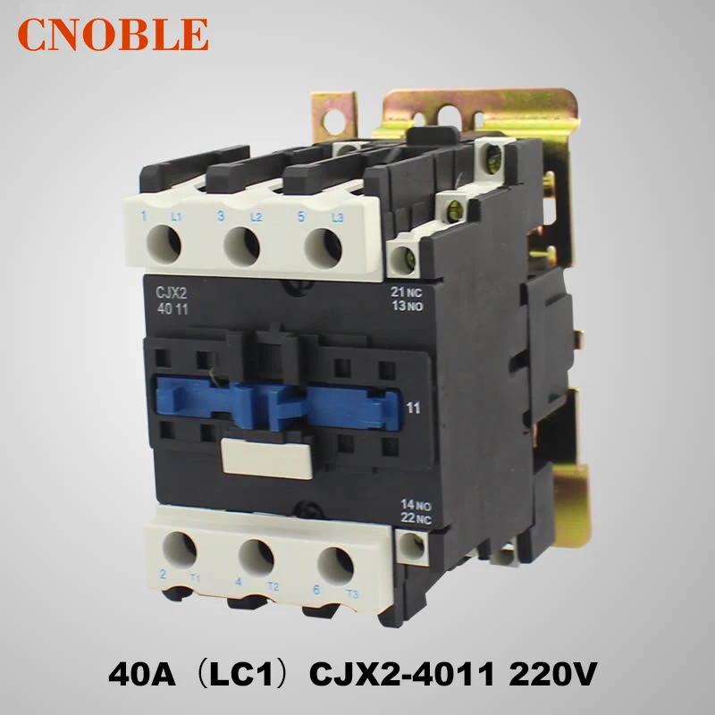 

AC contactor 40A (LC1) CJX2-4011 220V coil voltage silver contact