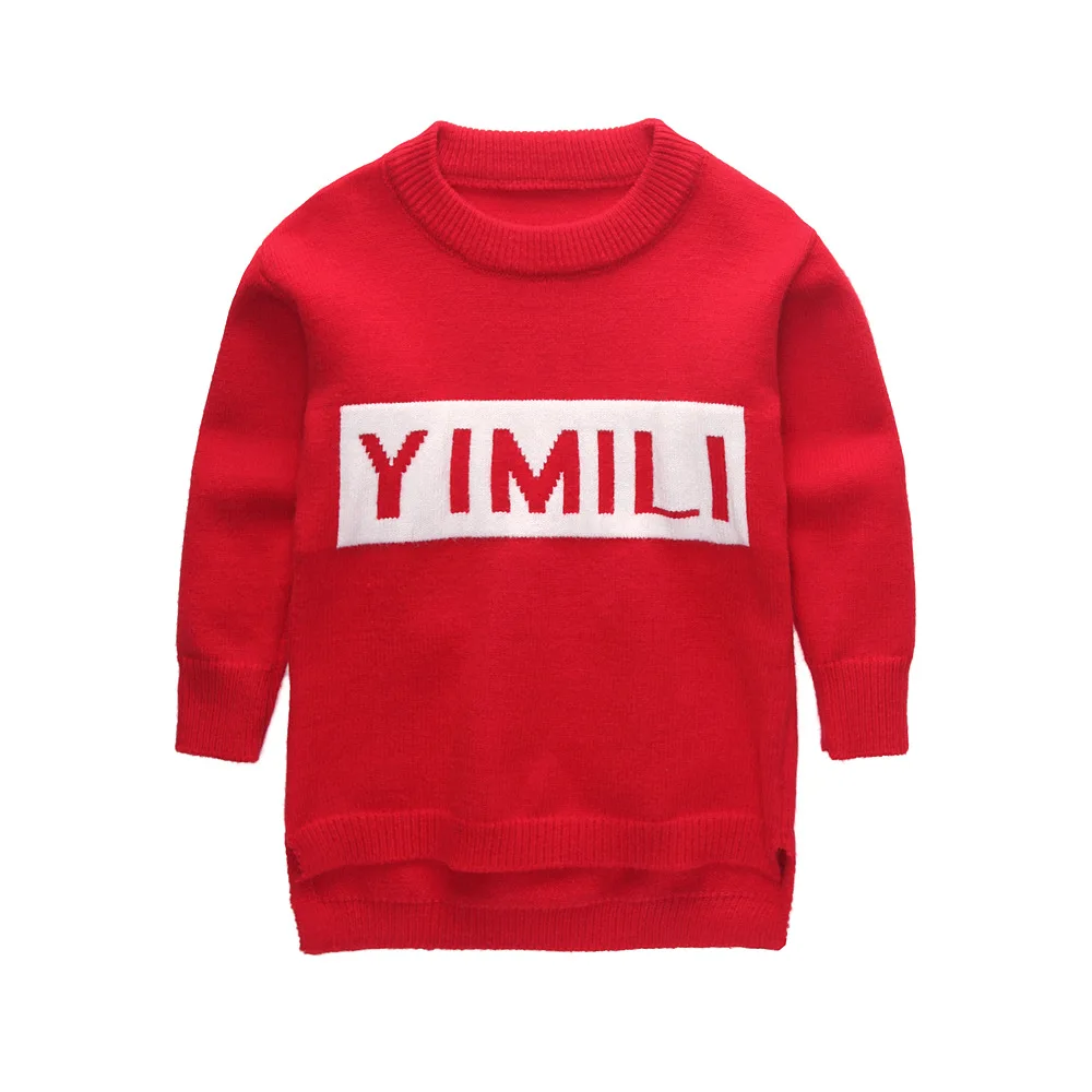 

Children of new fund of autumn winters is knit sweater Long letter in the girl's sweater knit a undertakes k1