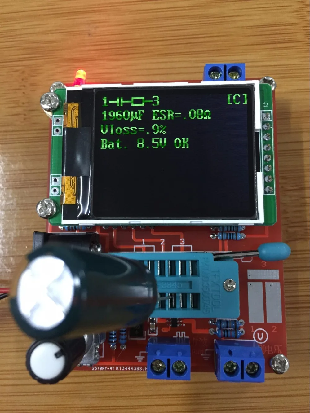 Английский транзистор тест er LCR диод емкость ESR частотомер сопротивление DS18B20 DHT11 IR_decoder тест