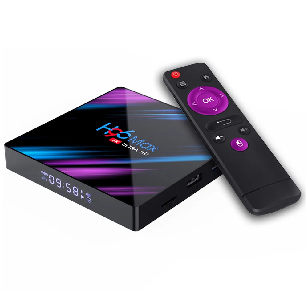 H96 MAX Smart TV Box Android 9.0 Wireless TV 4GB 32GB 64GB 4K USB IP TV Box Set Top Box WiFi Netflix Youtube Google Play Media