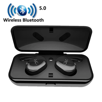 

New TWS Bluetooth5.0 Mini In-Ear Wireless Earphone Waterproof Headset Stereo Hifi Earbud Headset Twins with Charging Station