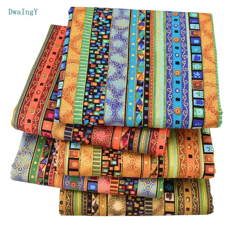 DwaIngY африканская печатная хлопковая льняная ткань для DIY лоскутное шитье стеганое платье диван Сумка стол, ткань занавеска