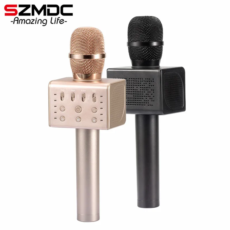 2018 MicGeek Q11 Wireless Karaoke Microphone 2 1 Sound Track Dimensional Sound Voice Change 5 Speakers
