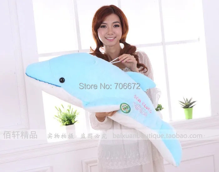 

free shipping ,large 35 inch dolphin plush toy ,hugging pillow, Christmas Gift w9608