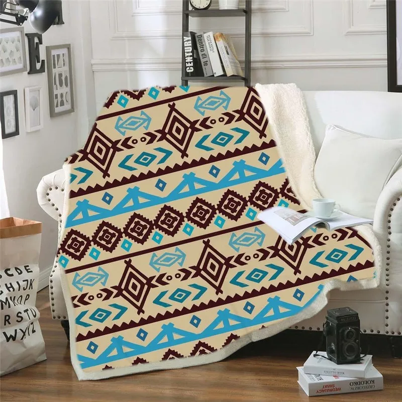 

3D Digital Picture Pink Mandala Sherpa Blanket for Woman Velvet Plush Bohemia Floral Throw Blanket for Bed Sofa Bedding Blankets