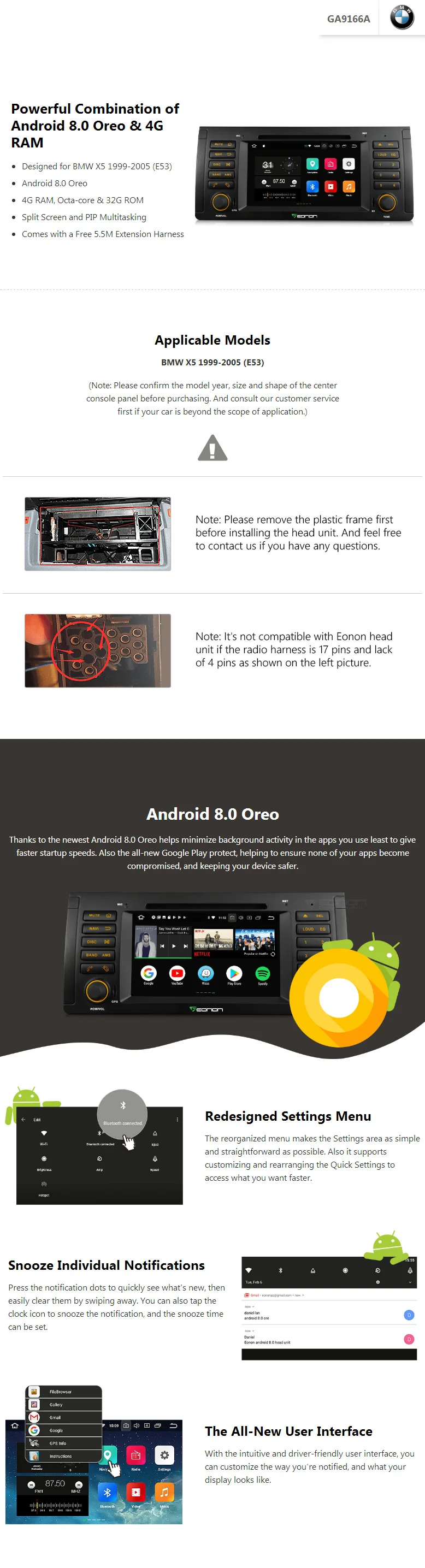 Top 7" Android 8.0 Oreo OS Car DVD Multimedia Navigation GPS Radio for BMW X5 E53 1999-2007 with PIP Multi-Tasking Function Support 0 Top 7" Android 8.0 Oreo OS Car DVD Multimedia Navigation GPS Radio for BMW X5 E53 1999-2007 with PIP Multi-Tasking Function Support 0