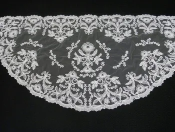 

Half Moon Embroidery Lace Mantilla ,Spanish Lace Mantilla Retail