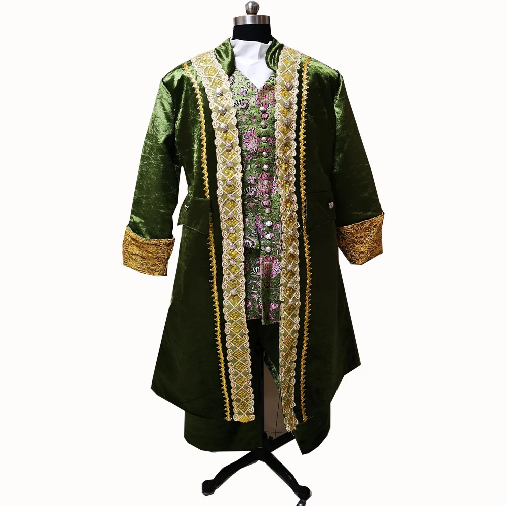 

D-346 green Victorian /Civil War mens period costume Medieval Renaissance stage performance/Prince charming William