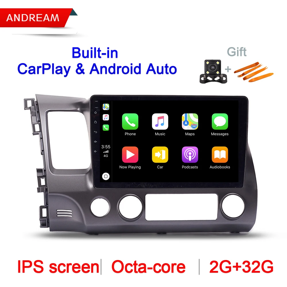 Builtin Carplay 10 1 &quotAndroid8.1 2G 3 Автомобильный gps навигатор головное устройство