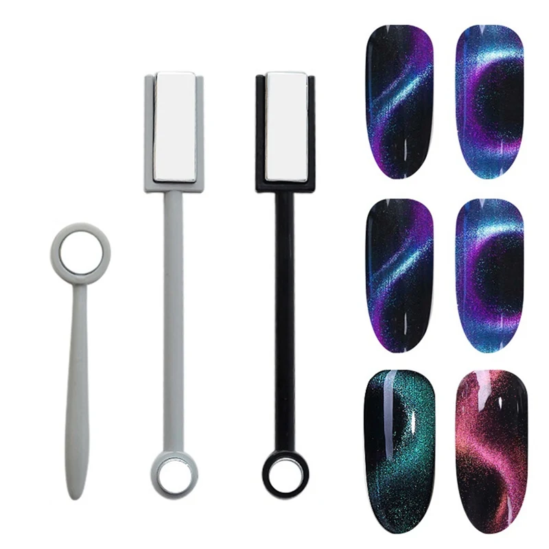 

1pcs Magnet Stick 3D Cat Eye Double End Black/Grey Strong Magnetic Board DIY Line Stripe Decor Tool Gel Polish