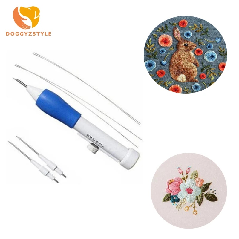 

Magic Embroidery Pen DIY Crafts Magic Embroidery Pen Set DIY Interchangeable Punch Needle Sewing Accessories