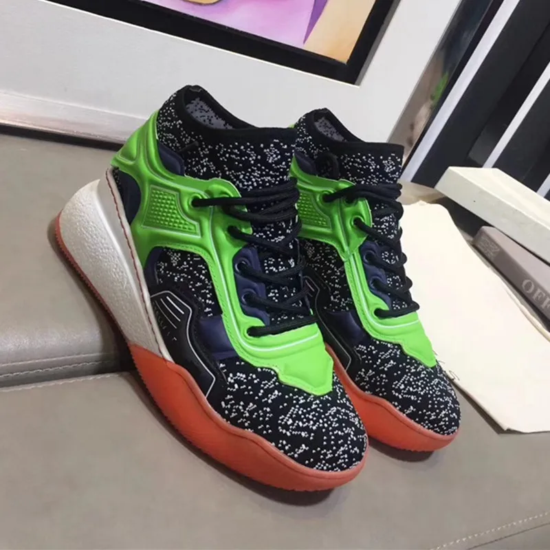 

Multi Colors Extended Sole Sneakers Chunky Platforms Lace Up Casual Shoes Round Toe 2018 New Street Style Women Shoes