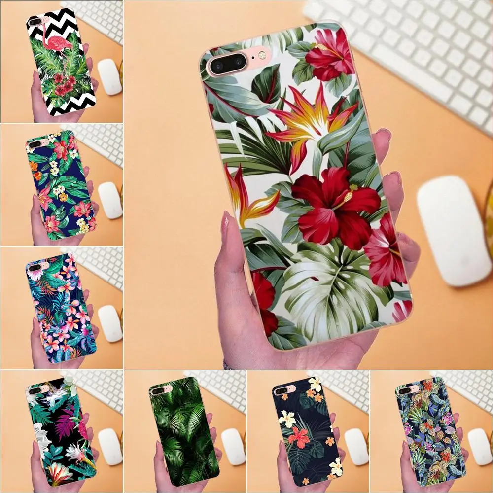 

For Xiaomi Redmi Note 2 3 3S 4 4A 4X 5 5A 6 6A Pro Plus Adorable Colored Drawing Phone Case Tropical Plants Tree Flower Flamingo