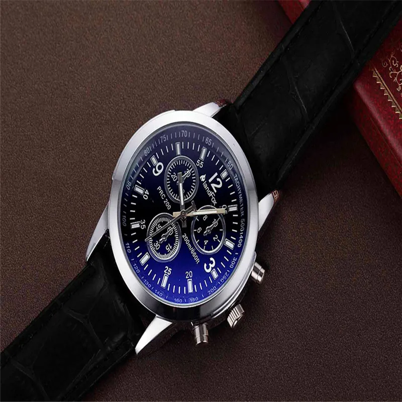 New Luxury Fashion Men Watches Crocodile Faux Leather Mens Analog Watch Brand Watch Men Clock Relogio Masculino M04 (7)