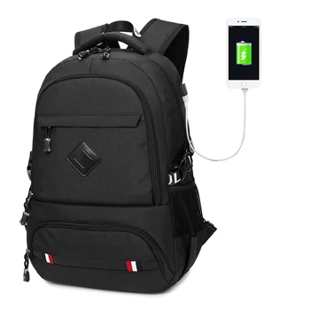 

men nylon multifunction backpack USB charging 15.6inch laptop bags backpacks teenager leisure travel bag anti thief sac mochila