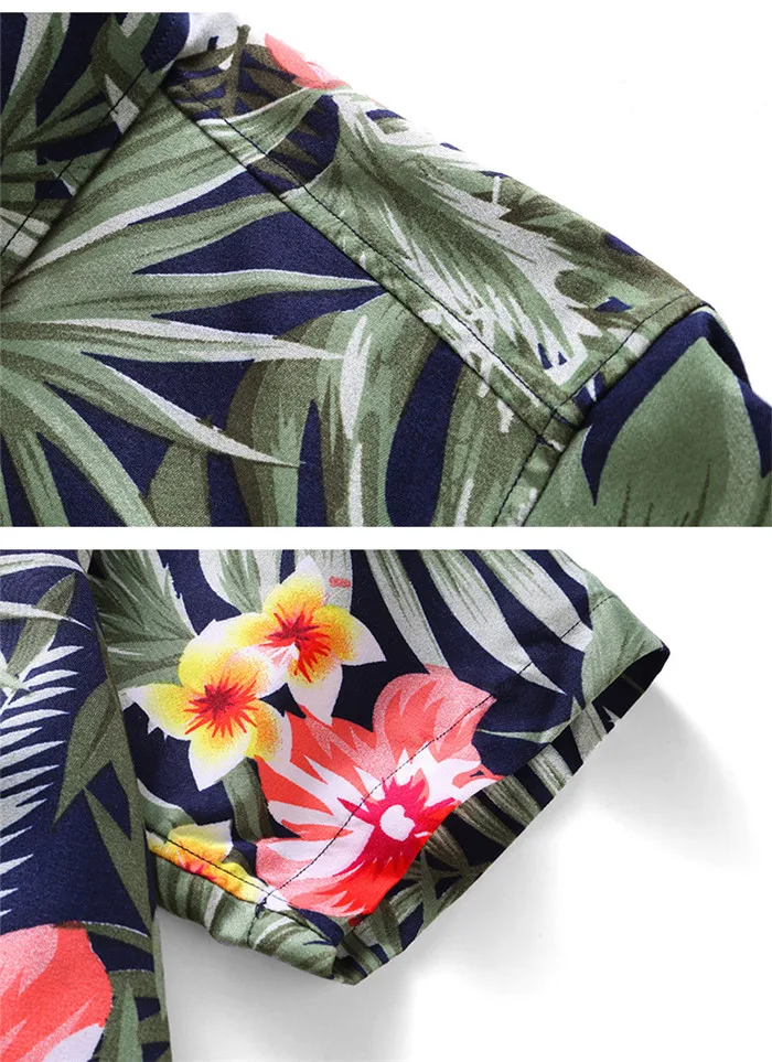 Большие размеры Мужская гавайская рубашка Летняя новая модная повседневная рубашка с короткими рукавами и цветочным принтом Мужская брендовая одежда 5XL 6XL 7XL