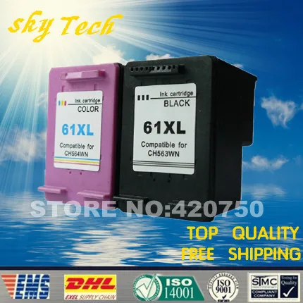 

remannufactured  cartridge suit for hp61bk  hp61C. , print heads, free shipping ,full ink.