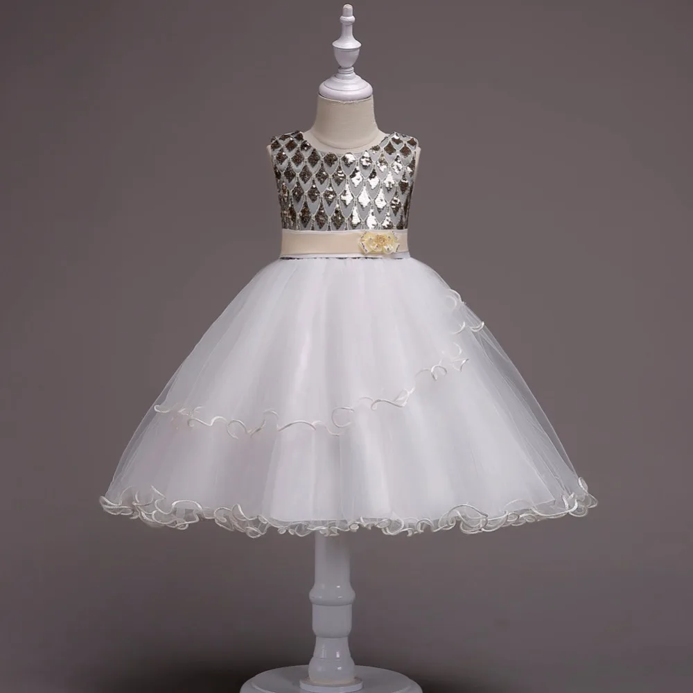 Yeedison High Quality Girls Dress Cute Kids Sequins Wedding Party Dresses For Girls Princess Prom Gown 2018 New Children Costume (5)