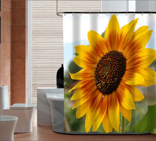 New Arrive The beautiful sunflower Personalized Custom Shower Curtain