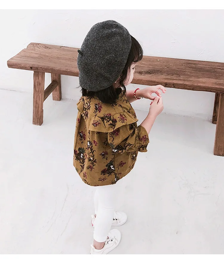 Mihkalev/блузки и рубашки для маленьких девочек Детские Топы И Футболки с длинными рукавами, коллекция года, Осенняя детская одежда детская хлопковая одежда