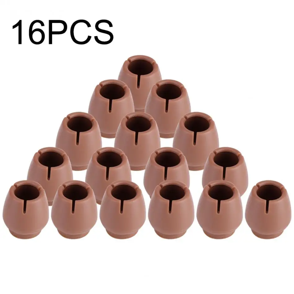 

16Pcs/Lot Chair Leg Foot Cap Cups Non Slip Furniture Table Foot Cover Floor Protector With Round Bottom Pad Chair Protect Covers