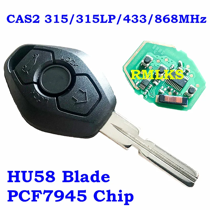 315LP МГц 315 МГц 433 МГц 868 МГц дистанционный ключ PCF7945 ID46 чип для BMW CAS2 3 5 серии E46 E60 E83 E53 E36 E38 E39 HU92 HU58 лезвие