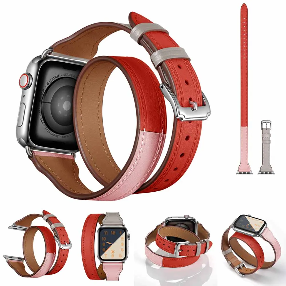Модные женские туфли из натуральной кожи ремешок для наручных часов Apple Watch