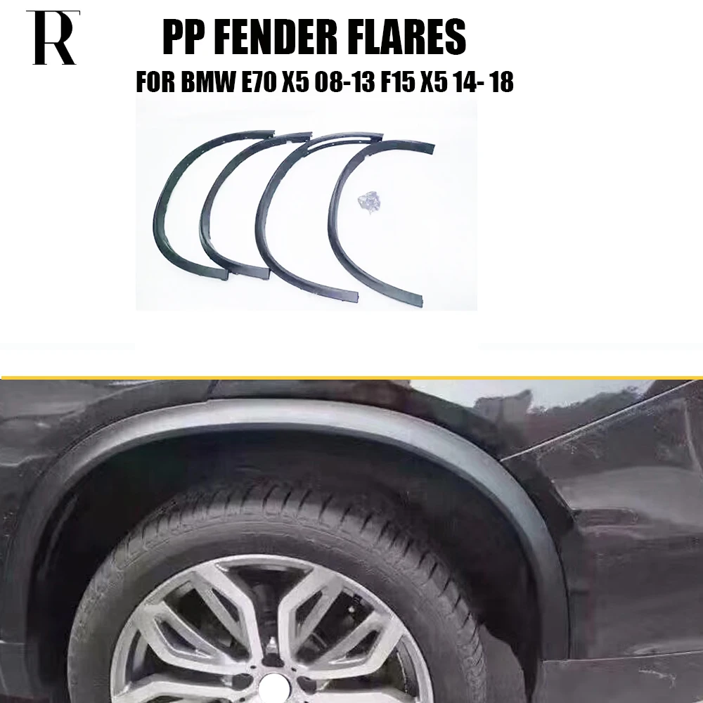 F15 E70 X5 PP Unpainted Side Wheel Arch Fender Guard Protector Flares for BMW E70 X5 08-13 F15 X5 14-18 4pcs/set F15 E70 X5 PP Unpainted Side Wheel Arch Fender Guard Protector Flares for BMW E70 X5 08-13 F15 X5 14-18 4pcs/set
