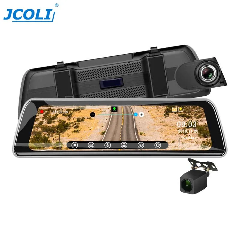 9 35 дюймов hp ips сенсорный экран поток медиа зеркало заднего вида автомобиля dvr