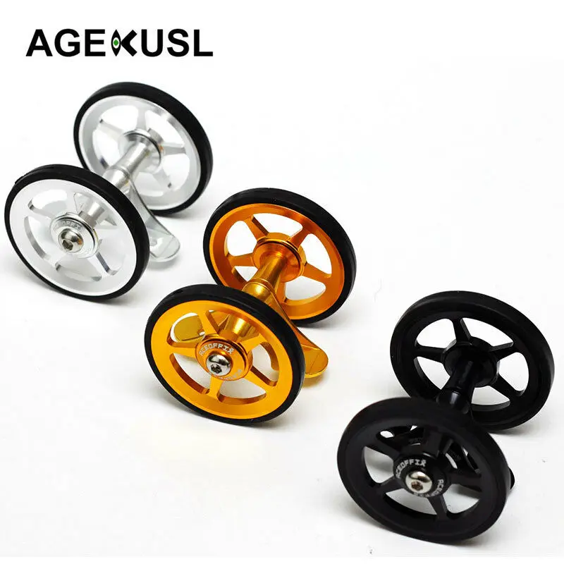 Top TWTOPSE 60mm Bike Easywheel Mudguard Wheel For Brompton Folding Bicycle Mud Guards Wheel Double AL7075 CNC Lightweight 65g Parts 3 Top TWTOPSE 60mm Bike Easywheel Mudguard Wheel For Brompton Folding Bicycle Mud Guards Wheel Double AL7075 CNC Lightweight 65g Parts 3