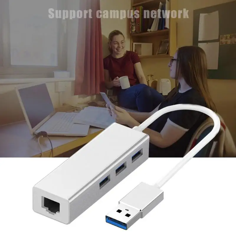 4 в 1 USB концентратор USB 3,0 RJ45 LAN Сетевой конвертер кабель адаптер сплиттер